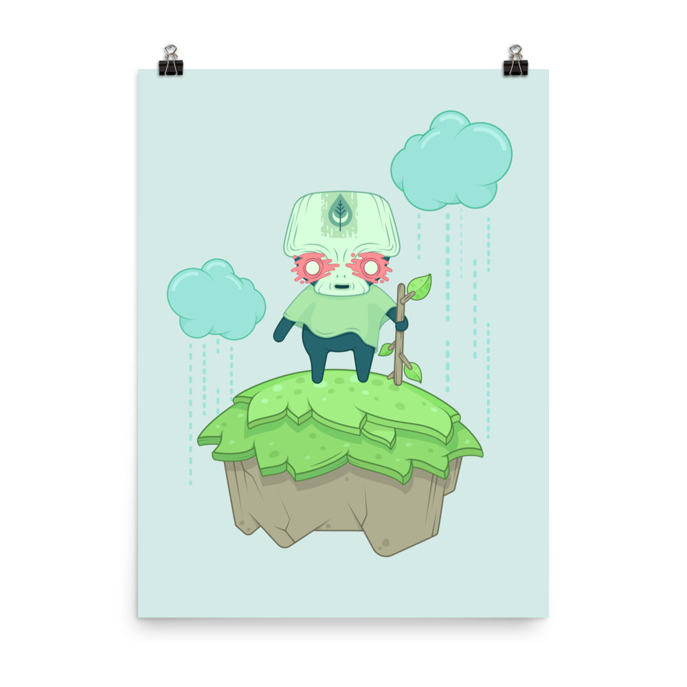 Moon Leaf Poster