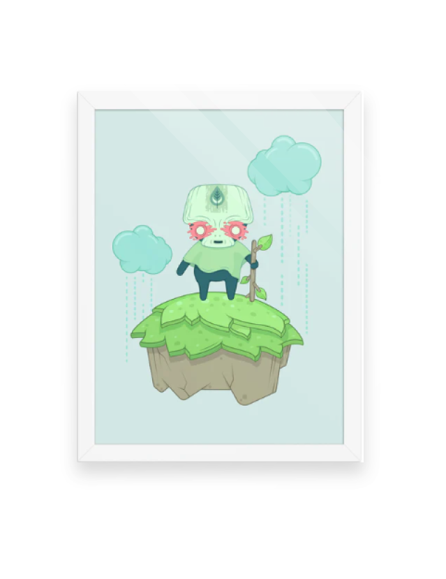 Moon Leaf Poster