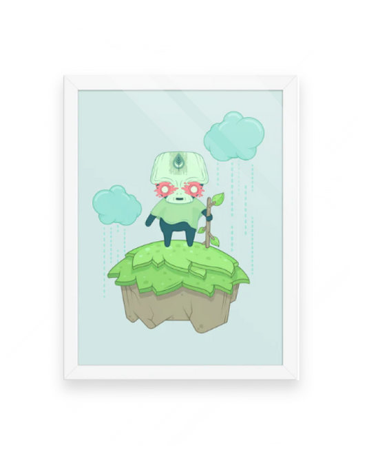 Moon Leaf Poster